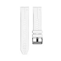 for Garmin Fenix 7S 6S 5S Watchbands 20mm Bracelet for Fenix 6s Pro 5s Plus Silicone Quick Replacement Wrist Straps (Color : White, Size : for Fenix 6S Pro)