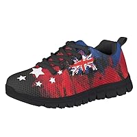 Little/Big Kid Sports Shoes Flag 3D Printed Shoes Wear Resistant Non-Slip Running Shoes Lightweight Walking Shoes