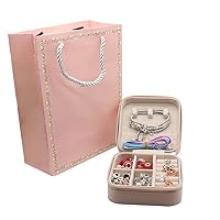 Bracelet Making Kit with Jewelry Storage Box and Gift Bag Beads Bracelet Making Craft Kit Jewelry Making Supplies for Girls Adults