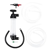 Performance Tool W1156 Grip Clip Transfer Pump/ Siphon Fluid Transfer Pump Kit for Water, Oil, Liquid, and Air, Black/Clear, 48-inch Hoses