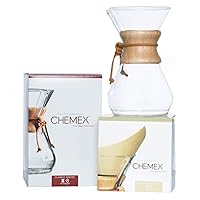 CHEMEX Bundle - 8-Cup Classic Series - 100 ct Square Filters - Exclusive Packaging