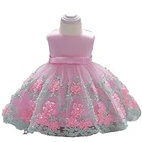 European and American baby baptism gown girls wedding dress puffy flowers baby princess dress baby dress