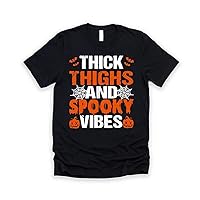 Funny Thick Things and Spooky Vibes Funny Halloween Spooky Season Tshirt