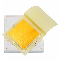 30 Sheets Pure Gold Leaf 24K Food for Anti-Aging Facial Spa Craft Gilding (75mm x 50mm)