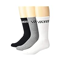 Vans | Classic Crew Socks, 3 Pair Pack, 1-6, Assored (Black, Grey, White)