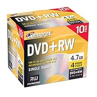 Memorex 4.7GB DVD+RW Media (10-Pack)