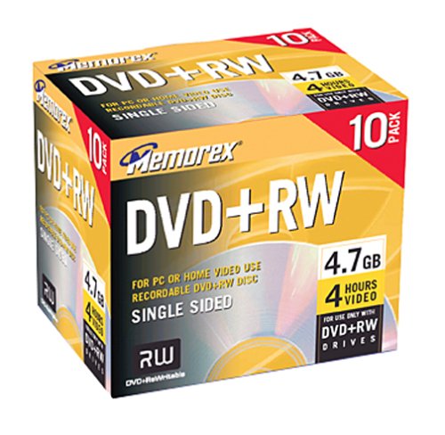 Memorex 4.7GB DVD+RW Media (10-Pack)