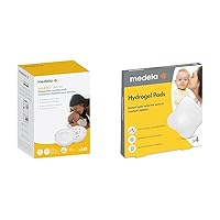 Medela 240 Count Safe & Dry Ultra Thin Disposable Nursing Pads and Hydrogel Pads for Sore Nipple Pain Relief