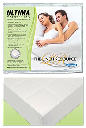 Waterbed Mattress Pad Fully Fitted Heavy Quilted California King