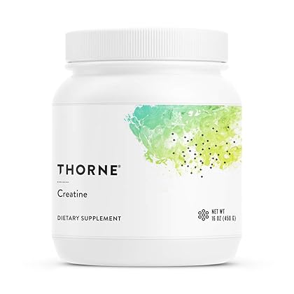 Thorne Creatine - Creatine Monohydrate, Amino Acid Powder - Support Muscles, Cellular Energy and Cognitive Function - Gluten-Free, Keto - NSF Certified for Sport - 16 Oz - 90 Servings