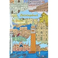 Reisetagebuch: Kompaktes liniertes Urlaubstagebuch für die Italienreise zum selbst gestalten I Collage (German Edition)