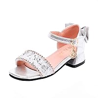 Little Kids Girls Dress Pumps Glitter Sequins Princess Low Heels Mary Jane Party Dance Shoes Rhinestone Sandals