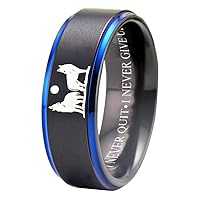 Wolf Ring Howling Wolves Ring Moon Ring I Am Wolf Ring Wolf Design for Wedding Ring -Free Customized Engraving