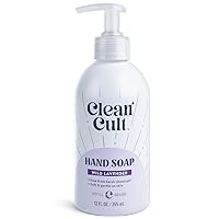 Cleancult - Wild Lavender - Moisturizing Liquid Hand Soap - Refillable Aluminum Bottle - Made with Aloe Vera & Lavender Essential Oil - Nourishes & Moisturizes Dry & Sensitive Skin - 12 oz - 1 Pack