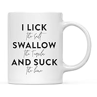 Andaz Press Funny Best Girl Friend Alcohol 11oz. Coffee Mug Gift, I Lick The Salt, I Swallow The Tequila, I Suck The Lime, 1-Pack, Novelty Birthday Christmas Hot Chocolate Cup Gift Ideas