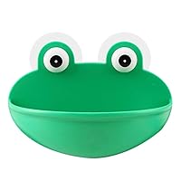 Frogs Shaped Soap Dish Holder with Suction Cups Kitchen Bathroom Soapbox for Case Household Accessory Aquarium Ornament Aquatic Caves Hide