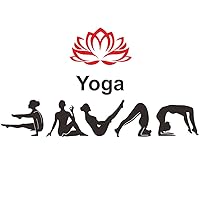 Yoga Studio Wall Sticker - Removable PVC Decal with Lotus and Hinduism Patterns - Unique Gift for Yoga Lovers - Ideal for Living Room, Bedroom or Home Studio Decor - Relaxing Just Breathe Art Decor - effect 37