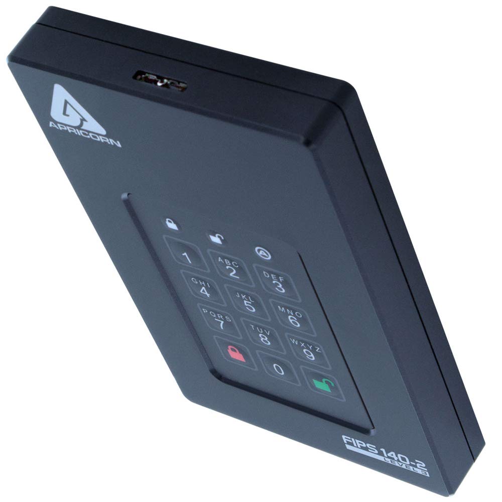 Apricorn 1TB Aegis Fortress L3 - FIPS Validated, SSD USB 3.0 Hardware Encrypted Portable Drive