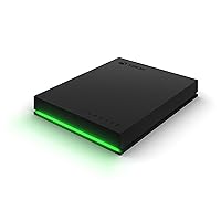 Game Drive for Xbox 4TB External Hard Drive Portable HDD - USB 3.2 Gen 1, Black with built-in green LED bar , Xbox Certified, 3 year Rescue Services (STKX4000402)