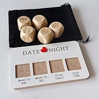 Valentine's Day Wooden Romantic Dice Set