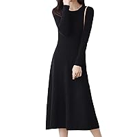Wool Winter Dresses for Women Cashmere Sweaters Long Style Pullovers 6Colors Jumpers