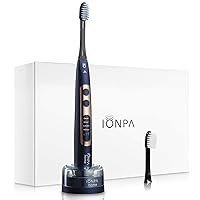 IONIC KISS IONPA DP Navy Blue Premium USB Rechargeable Ionic Power Electric Toothbrush, Brushing Timer, 4 Modes, 2 Soft Extended Filament Brush Heads Made in Japan, You hyG DP-111NB