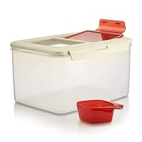 Sunnyray 4 Packs Rice Storage Container with Wheels 38.5 LB