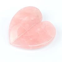 Quartz Stone Heart Shape for Traditional Massage Skincare Scraping Back Neck 1Pcs