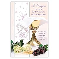 Christian Brands Catholic A Prayer on Your Anniversary of Ordination Card (Pack of 12)