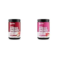 Optimum Nutrition Amino Energy Pre Workout with BCAA, Amino Acids, Energy Powder - 30 Servings Fruit Fusion and Watermelon Flavors