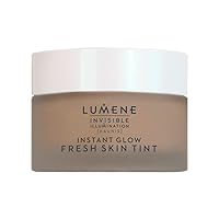 Lumene Invisible Illumination [Kaunis] Instant Glow Skin Tint - Buildable Skin Tint Foundation with a Natural, Radiant Finish - Hydrates + Brightens Dull, Dry Skin - Universal Deep (30ml)
