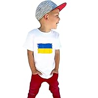 Top 6 Year Old Boys Toddler Baby Kids Boy Girls Support Ukraine I Stand with Ukraine Little Boys Top Undershirt