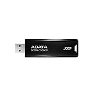 ADATA SSD External 500GB SC610 Read Speed 550MB/s USB 3.2 Gen 2 USB-A SC610-500G-CBK/RD