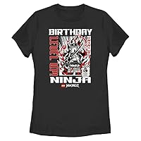 Fifth Sun Lego Ninjago Birthday Ninja Women's Short Sleeve Tee Shirt, Black, X-Large