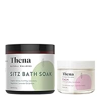 Organic Sitz Bath Soak and Calm Face Moisturizer Cream Bundle