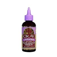 OKAY BLACK JAMAICAN CASTOR OIL with LAVENDER 4oz / 188ml