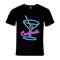 Cocktails Fun Neon Lights Party Alcohol T Shirt