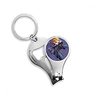 Funny Corps Cute Cartoon Character Nail Clipper Ring Key Chain