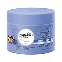 & Vitex Keratin & Peptides Line Hair Growth Stimulating Loss Preventing Balm-Mask for All Hair Types, 300 ml with Keratin, Peptides, Vitamins A, E, PP