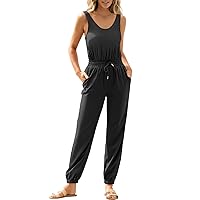 ANRABESS Women Summer Sleeveless Casual Loose Jumpsuits Backless Tank Jogger Pants Jumper Romper Beach Vacation Outfits