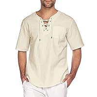 Mens T-Shirts,Fashion Plus Size Loose Casual Summer Short Sleeve T-Shirt Collar Tie Shirt Tee Top Blouse 2024