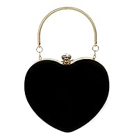 Women Heart Shaped Handbag Mini Clutch Chain Purse Chic Shoulder Bag Evening Tote