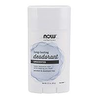 NOW Solutions, Long Lasting Deodorant, Unscented, Paraben & Aluminum Free, 2.2-Ounce