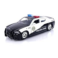 Fast & Furious 1:24 2006 Dodge Charger Police Car Die-Cast Car, Toys for Kids and Adults