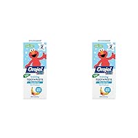 Orajel Kids Elmo Training Toothpaste Fluoride-Free; #1 Pediatrician Recommended Fluoride-Free Toothpaste*, 1.5oz Tube (Pack of 2)