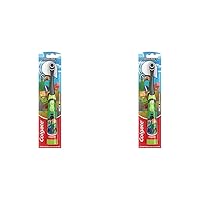 Colgate Kids Battery Powered Minecraft Toothbrush, Extra Soft Kids Battery Toothbrush with 1 AA Battery Included, Made for Ages 3 and Up, Features Easy On and Off Switch, Flat Lay Handle, 1 Count