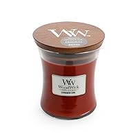 WoodWick Medium Hourglass Candle, Cinnamon Chai - Premium Soy Blend Wax, Pluswick Innovation Wood Wick, Made in USA