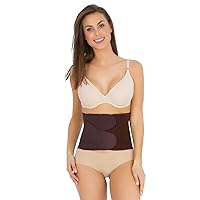 Belly Bandit – B.F.F. Postpartum Belly Wrap – Abdominal Binder and Targeted Compression Garment for Women – Girdle-Inspired Belly Binder for Postpartum and C-Section Recovery - Brown, Medium
