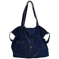 ROUROU Handbag for Women Hobo Tote Bag Denim Crossbody Bag Casual Satchel Large Capacity Purse