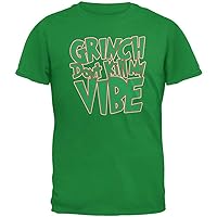 Christmas Grinch Don't Kill My Vibe Irish Green Adult T-Shirt